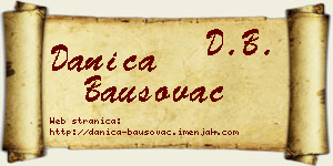 Danica Bausovac vizit kartica